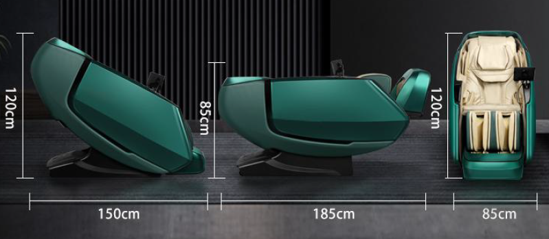 Masážne kreslo Damico Repor 4D rozmery